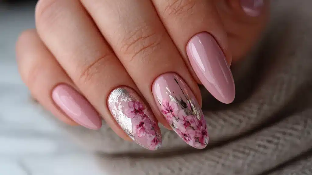 Rosy Pink Neutral Nails
