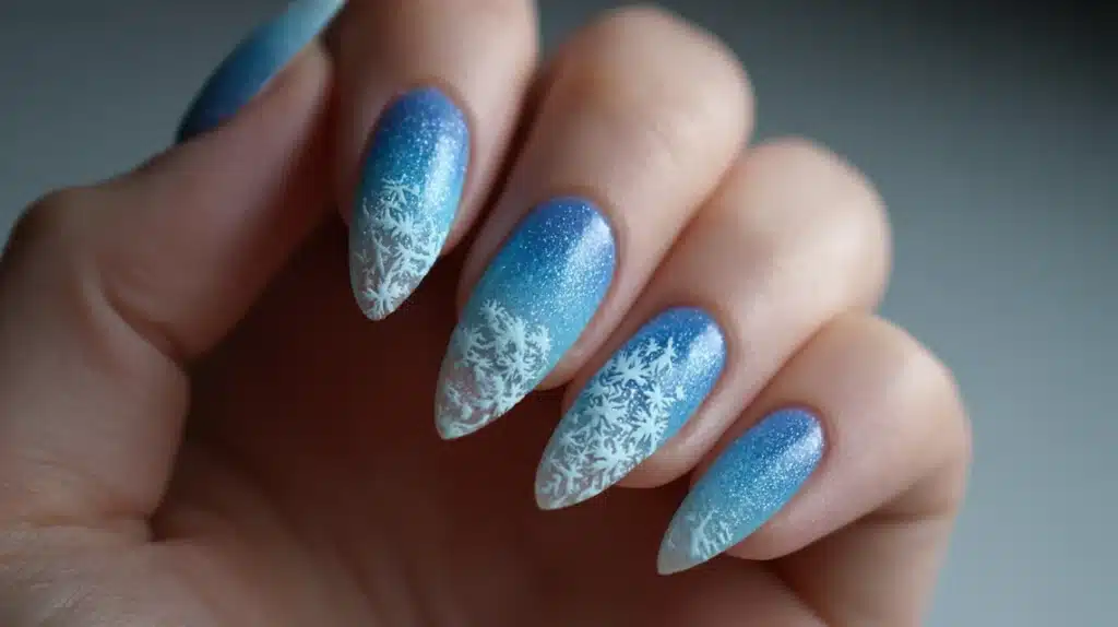 Ombré Frost Nails