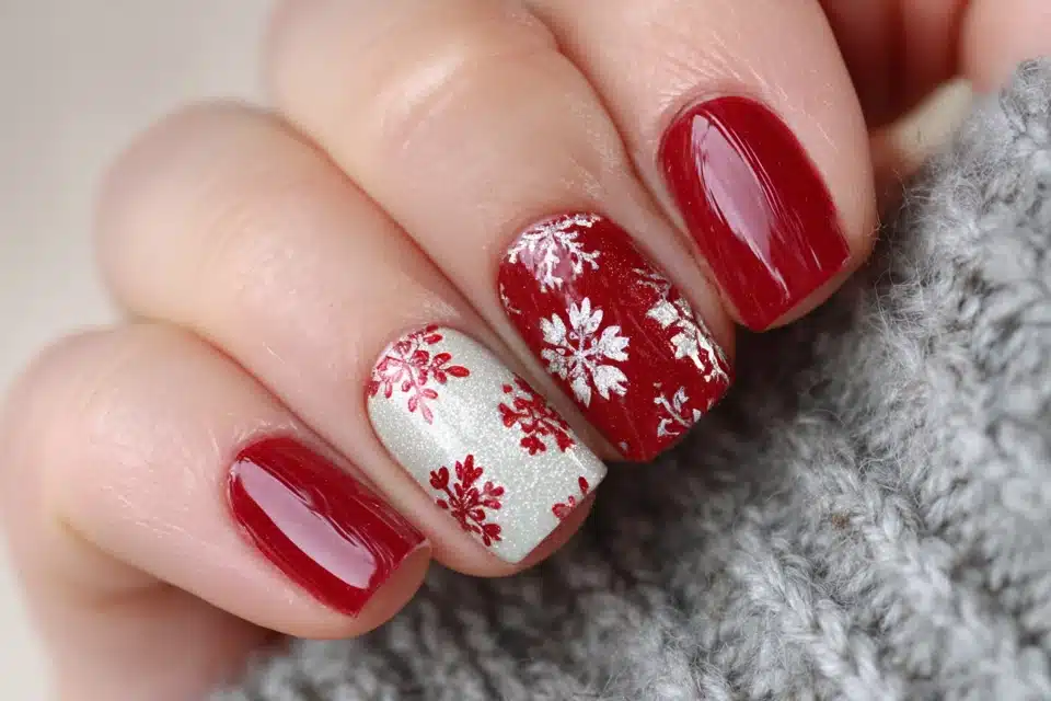 Small Snowflake Nails