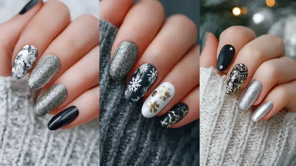 Neutral Xmas Nails