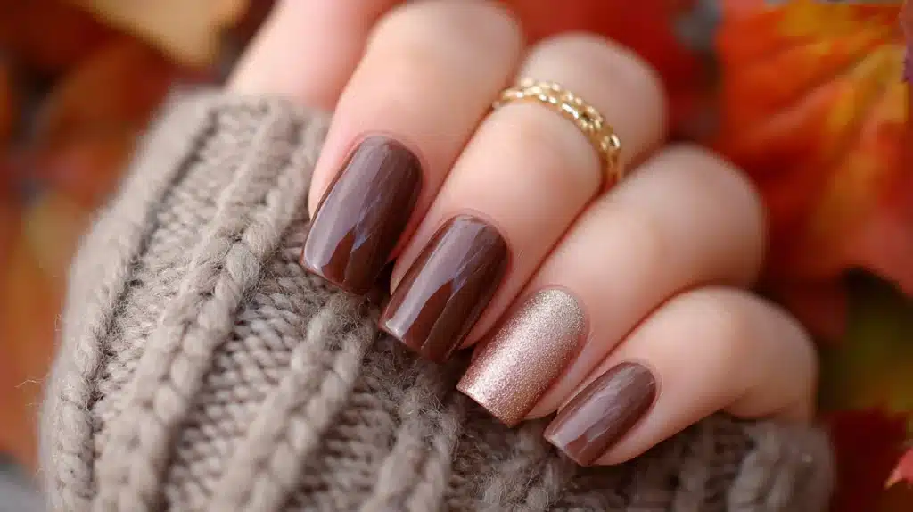 Cozy Brown Nails and Simple Fall Nails
