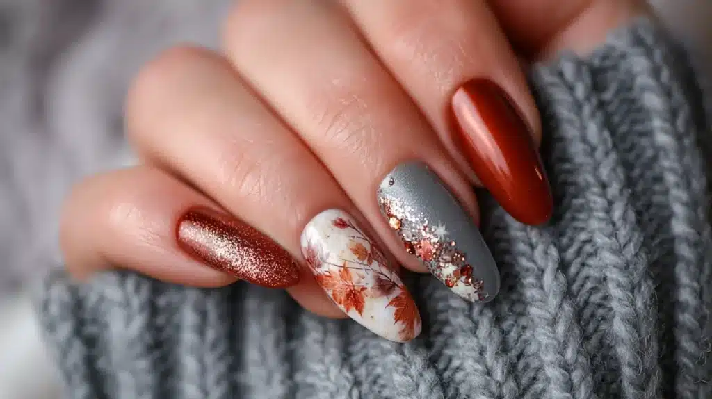 Fall Nail Art Designs That Shine with Cozy Brown Nails