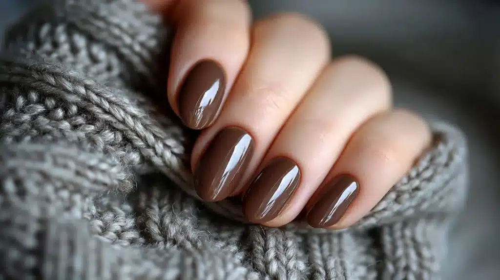 Fall Nail Art Designs That Shine with Cozy Brown Nails