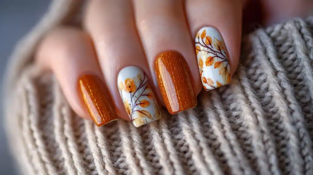 Fall Nail Art Designs That Shine with Cozy Brown Nails