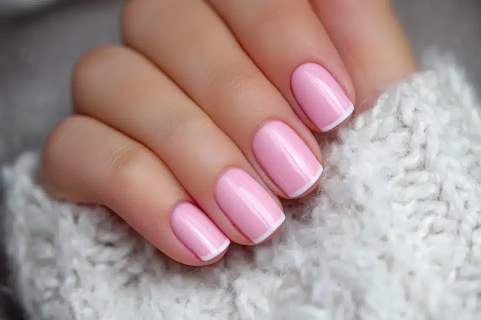 Pink Square Nails