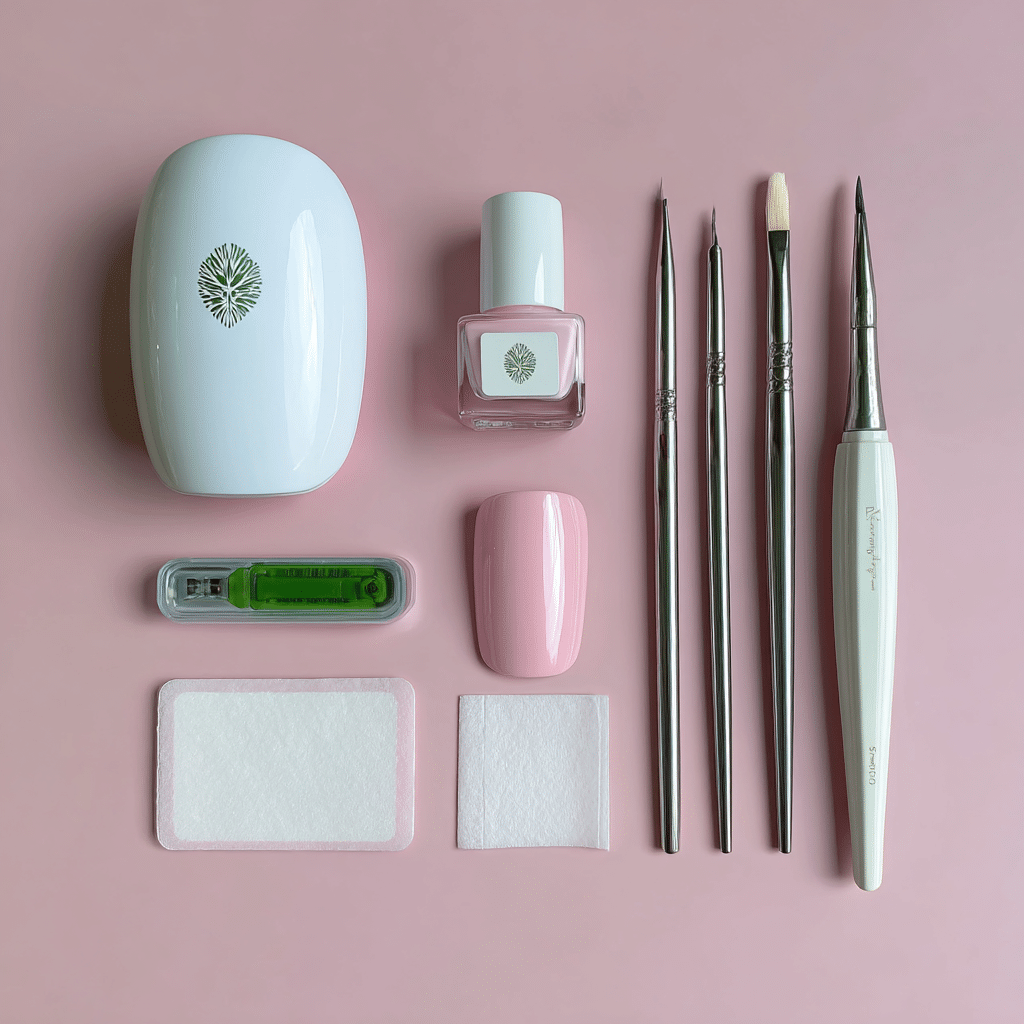 Pastel pink gel polish