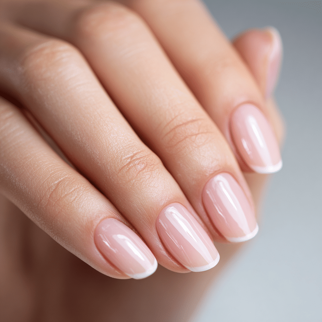 Geometric French tip design example