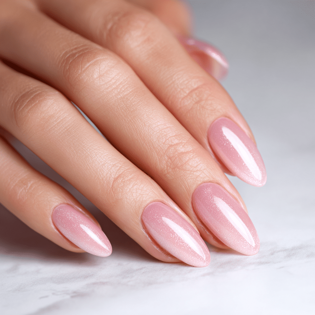 Floral Accent French Tip Nails Example